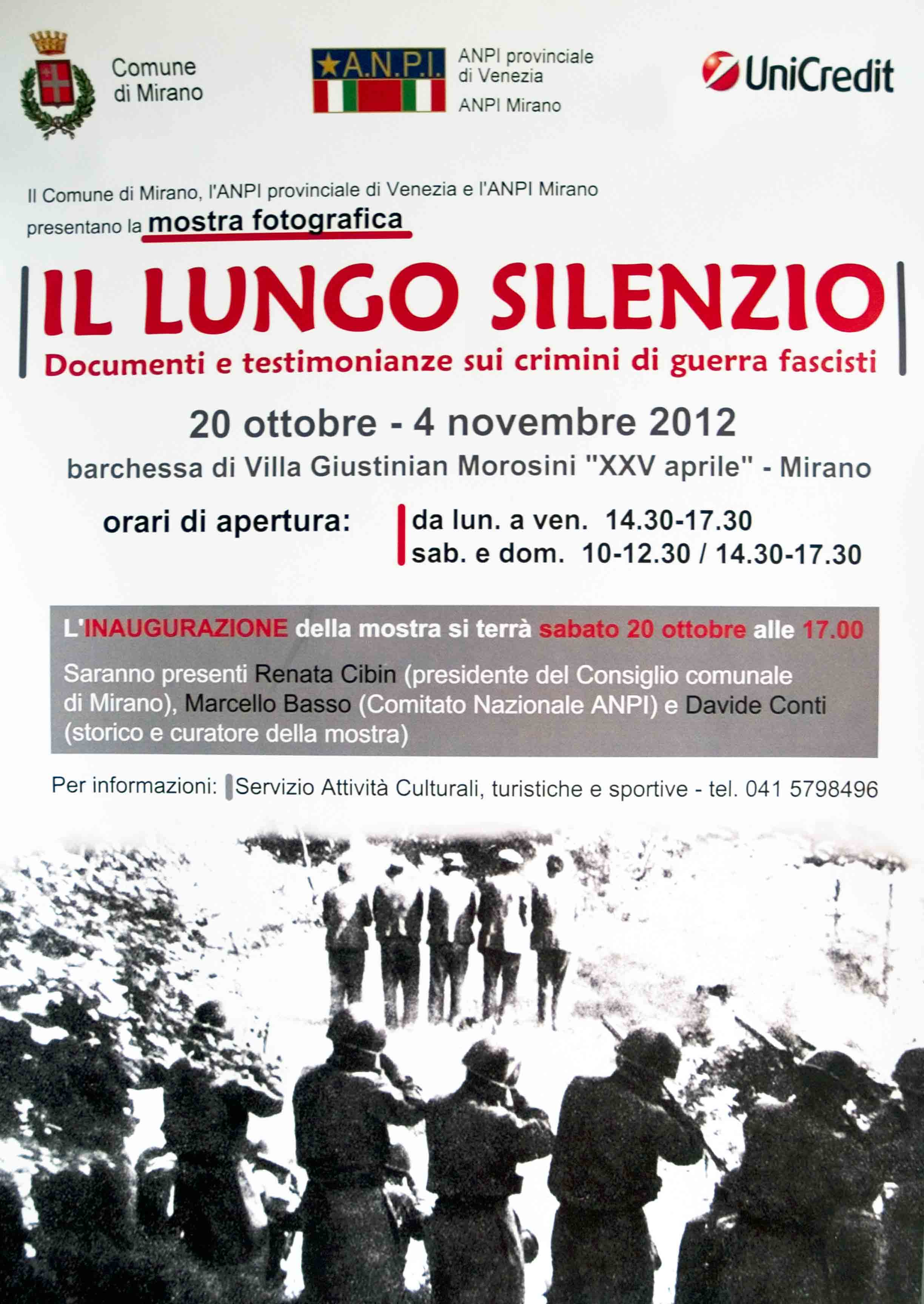 Mirano (VE) 20/10-4/11/2012: "IL LUNGO SILENZIO" SUI ...